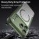 Translucent Carbon-Fiber-Texture PC + TPU MagSafe-Compatible Case for iPhone 17 Pro Max - Green