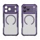 Translucent Carbon-Fiber-Texture PC + TPU MagSafe-Compatible Case for iPhone 17 Pro Max - Purple