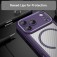 Translucent Carbon-Fiber-Texture PC + TPU MagSafe-Compatible Case for iPhone 17 Pro Max - Purple
