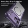 Translucent Carbon-Fiber-Texture PC + TPU MagSafe-Compatible Case for iPhone 17 Pro Max - Purple