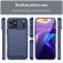 Brushed Carbon-Fiber-Style TPU Case for iPhone 17 Pro Max - Blue