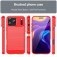 Brushed Carbon-Fiber-Style TPU Case for iPhone 17 Pro Max - Red