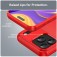 Brushed Carbon-Fiber-Style TPU Case for iPhone 17 Pro Max - Red