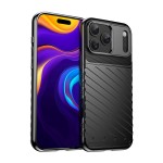 Textured Soft TPU Shockproof Case for iPhone 17 Pro Max - Black