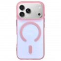 Dual-Sided Frosted Clear Acrylic + TPU MagSafe-Compatible Case for iPhone 17 Pro Max - Pink