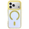Dual-Sided Frosted Clear Acrylic + TPU MagSafe-Compatible Case for iPhone 17 Pro Max - Yellow