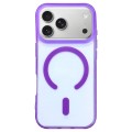 Dual-Sided Frosted Clear Acrylic + TPU MagSafe-Compatible Case for iPhone 17 Pro Max - Purple