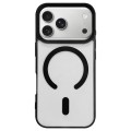 Dual-Sided Frosted Clear Acrylic + TPU MagSafe-Compatible Case for iPhone 17 Pro Max - Black