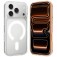 Clear Acrylic + PC + TPU Hybrid MagSafe-Compatible C-Shaped Ring Case for iPhone 17 Pro Max