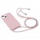 TPU Crossbody Lanyard Case for iPhone 17 Pro Max - Rose Gold
