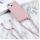 TPU Crossbody Lanyard Case for iPhone 17 Pro Max - Rose Gold