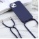 TPU Crossbody Lanyard Case for iPhone 17 Pro Max - Dark Blue