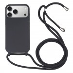 TPU Crossbody Lanyard Case for iPhone 17 Pro Max - Black