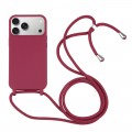 TPU Crossbody Lanyard Case for iPhone 17 Pro Max - Red