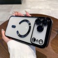Clear-Back Electroplated TPU MagSafe-Compatible Case with Lens Film for iPhone 17 Pro Max - Black