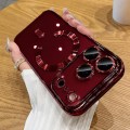 Clear-Back Electroplated TPU MagSafe-Compatible Case with Lens Film for iPhone 17 Pro Max - Red
