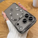 Clear-Back Electroplated TPU MagSafe-Compatible Case with Lens Film for iPhone 17 Pro Max - Titanium Grey