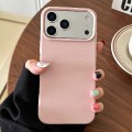Leather-Texture TPU Full-Coverage Case for iPhone 17 Pro Max - Pink