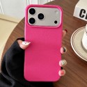 Leather-Texture TPU Full-Coverage Case for iPhone 17 Pro Max - Rose Red