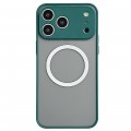 Soft-Touch Acrylic + TPU MagSafe-Compatible Case for iPhone 17 Pro Max - Dark Green