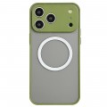 Soft-Touch Acrylic + TPU MagSafe-Compatible Case for iPhone 17 Pro Max - Army Green