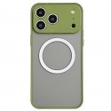 Soft-Touch Acrylic + TPU MagSafe-Compatible Case for iPhone 17 Pro Max - Army Green