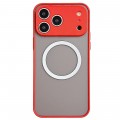 Soft-Touch Acrylic + TPU MagSafe-Compatible Case for iPhone 17 Pro Max - Red