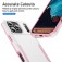 Heavy-Duty PC + TPU Protective Case for iPhone 17 Pro Max - White+Pink