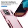 Heavy-Duty PC + TPU Protective Case for iPhone 17 Pro Max - Pink+Rose Red
