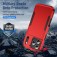 Heavy-Duty PC + TPU Protective Case for iPhone 17 Pro Max - Red+Black