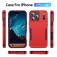 Heavy-Duty PC + TPU Protective Case for iPhone 17 Pro Max - Red+Rose Red