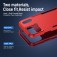 Heavy-Duty PC + TPU Protective Case for iPhone 17 Pro Max - Red+Rose Red