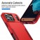 Heavy-Duty PC + TPU Protective Case for iPhone 17 Pro Max - Red+Rose Red