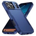 Heavy-Duty PC + TPU Protective Case for iPhone 17 Pro Max - Blue