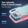 Heavy-Duty PC + TPU Protective Case for iPhone 17 Pro Max - Green+Pink