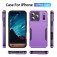 Heavy-Duty PC + TPU Protective Case for iPhone 17 Pro Max - Purple+Black