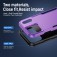 Heavy-Duty PC + TPU Protective Case for iPhone 17 Pro Max - Purple+Black