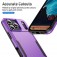 Heavy-Duty PC + TPU Protective Case for iPhone 17 Pro Max - Purple+Black