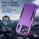 Heavy-Duty PC + TPU Protective Case for iPhone 17 Pro Max - Purple+Black