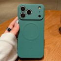 Solid-Color Liquid Silicone MagSafe-Compatible Case for iPhone 17 Pro Max - Dark Green