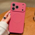 Solid-Color Liquid Silicone MagSafe-Compatible Case for iPhone 17 Pro Max - Grass Purple