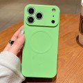 Solid-Color Liquid Silicone MagSafe-Compatible Case for iPhone 17 Pro Max - Matcha Green