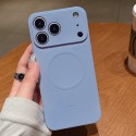 Solid-Color Liquid Silicone MagSafe-Compatible Case for iPhone 17 Pro Max - Yuanfeng Blue