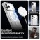 PC + TPU Hybrid MagSafe-Compatible Case with Frosted Translucent Back for iPhone 17 Pro Max - White