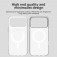 PC + TPU Hybrid MagSafe-Compatible Case with Frosted Translucent Back for iPhone 17 Pro Max - White