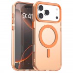 PC + TPU Hybrid MagSafe-Compatible Case with Frosted Translucent Back for iPhone 17 Pro Max - Orange