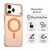 PC + TPU Hybrid MagSafe-Compatible Case with Frosted Translucent Back for iPhone 17 Pro Max - Orange