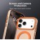 PC + TPU Hybrid MagSafe-Compatible Case with Frosted Translucent Back for iPhone 17 Pro Max - Orange