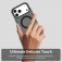 PC + TPU Hybrid MagSafe-Compatible Case with Frosted Translucent Back for iPhone 17 Pro Max - Black
