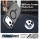 PC + TPU Hybrid MagSafe-Compatible Case with Frosted Translucent Back for iPhone 17 Pro Max - Black